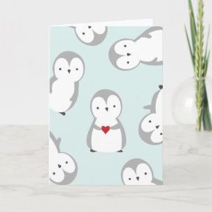 Tarjeta Amor de pingüinos