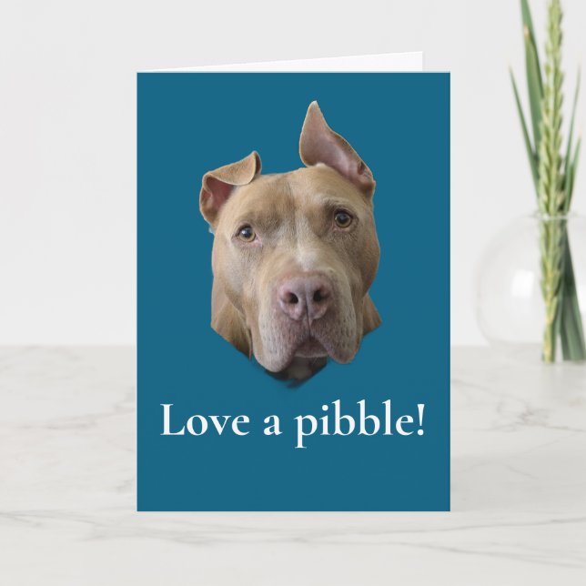Tarjeta Amor de Pit Bull a Pibble (Anverso)