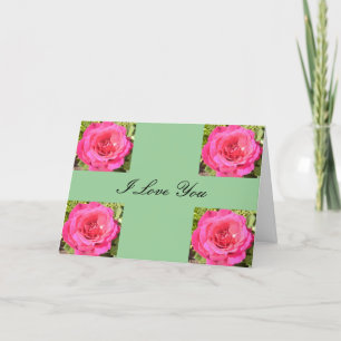 Tarjeta amor de rosa rosa