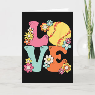 Tarjeta Amor de Sóftbol Adorable Amante del Sóftbol Mujere