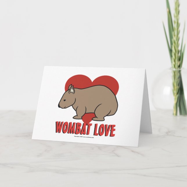 Tarjeta Amor de Wombat (Anverso)