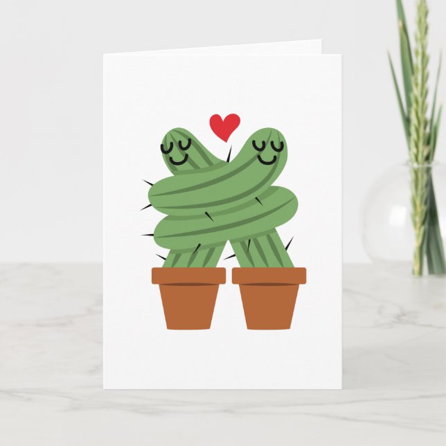 Tarjeta Amor del cactus (Anverso)