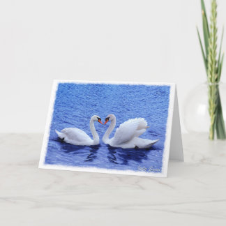 Tarjeta amor del cisne