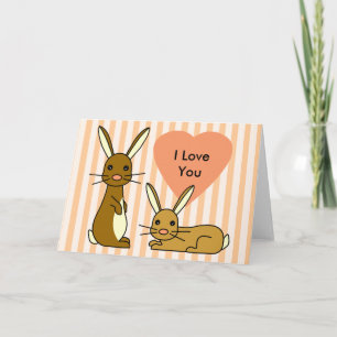 Tarjeta Amor del conejito - conejos lindos