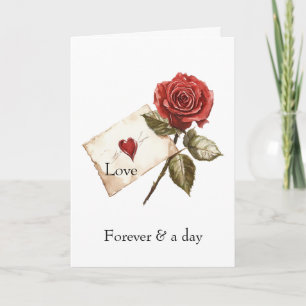 Tarjeta Amor del corazón de las rosas rojas