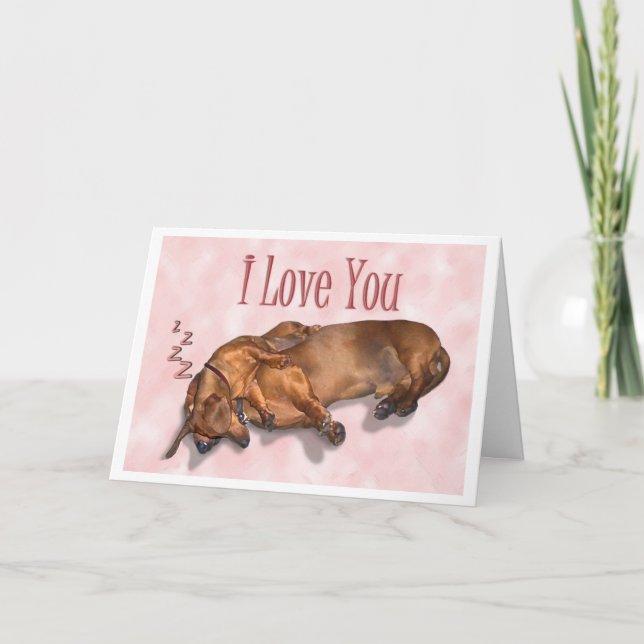 Tarjeta Amor del Dachshund (Anverso)