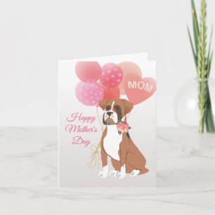 Tarjeta Amor del Día de la Madre de tu perro Boxer