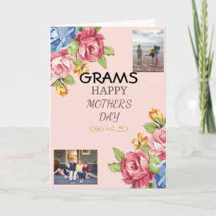 Tarjeta Amor del Día de la Madre Floral Fotográfico