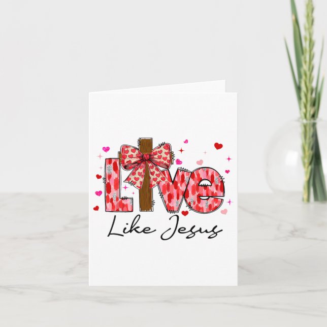 Tarjeta Amor del Día de San Valentín como Jesús Coquette R (Anverso)