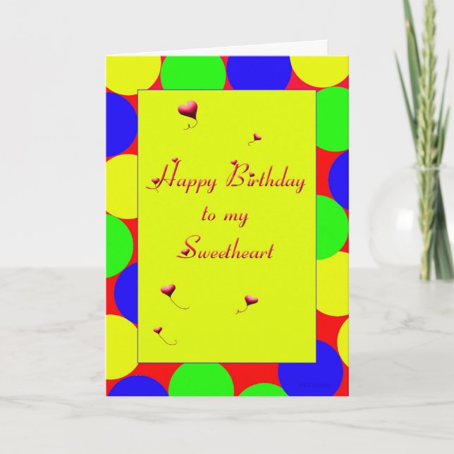 Tarjeta Amor del feliz cumpleaños (Anverso)