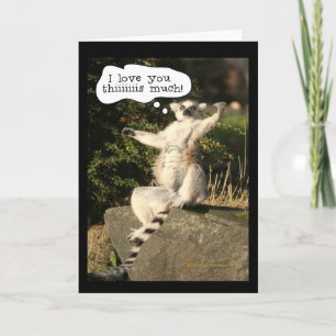 Tarjeta Amor del Lemur usted este día de padres mucho