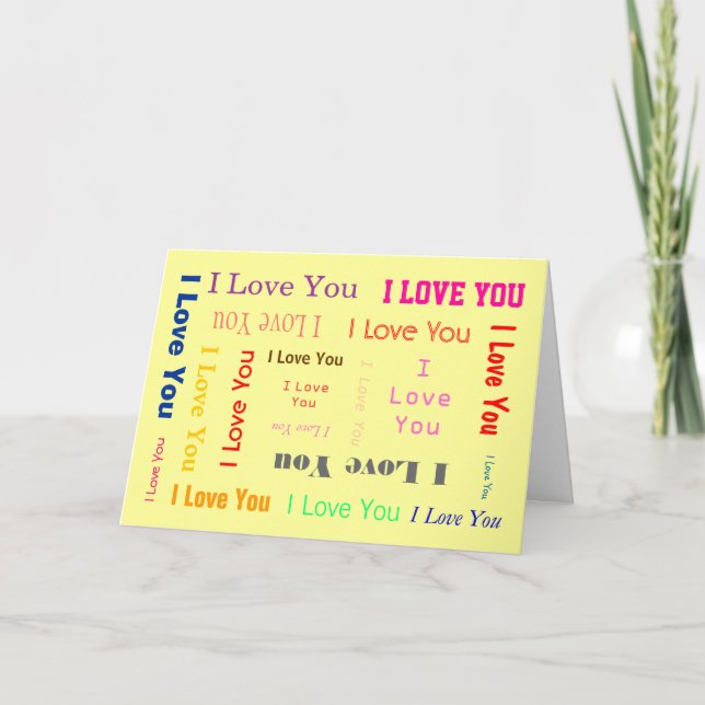 Tarjeta Amor del Personalizable-YO QUe usted carda (Anverso)