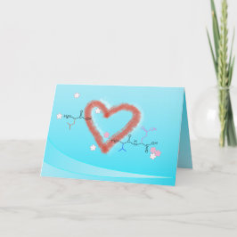 Tarjeta "Amor" deletreado con aminoácidos - texto personal