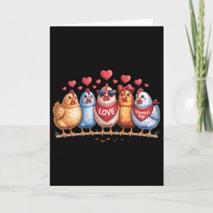 Tarjeta Amor Día de San Valentín Ropa Linda Para Pollos