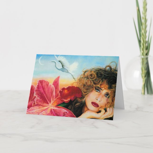 Tarjeta Amor distante - pensando en usted (Anverso)