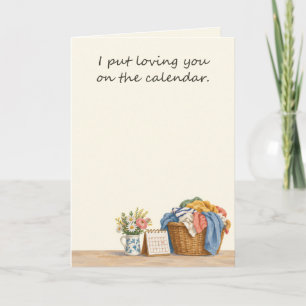 Tarjeta Amor divertido en calendario compartido