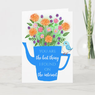 Tarjeta Amor divertido en Internet Aniversario Día de San