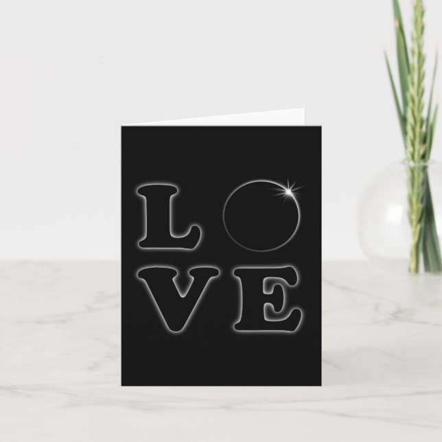 Tarjeta Amor Eclipse Solar Total 04 08 2024 Totalidad (Anverso)