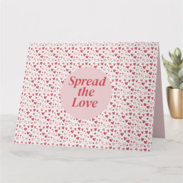 Tarjeta Amor en Acuarela - Patrón Caprichoso de Corazones