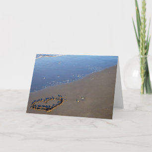 Tarjeta Amor en la playa