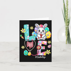 Tarjeta Amor Endo Vida Enfermera Endo Bunny Estetoscopio P