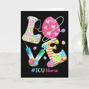 Tarjeta Amor Estetoscopio Enfermera Uci Conejo Pascua