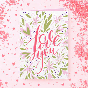 Tarjeta Amor floral Tu cumpleaños Personalizado o cualquie