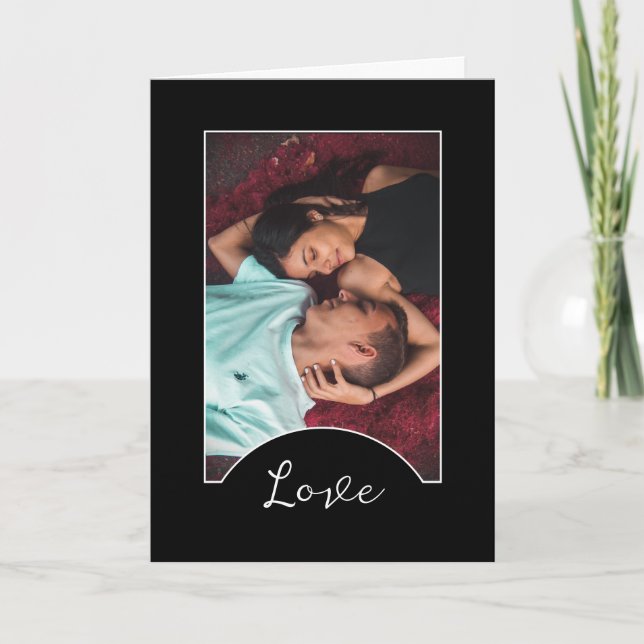 Tarjeta Amor, foto personalizada, El día de San Valentín r (Anverso)