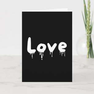 Tarjeta Amor goteado blanco