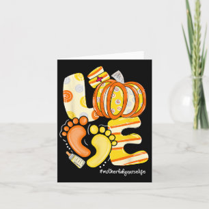 Tarjeta Amor Huella De Calabaza Madre Byby Otoño Otoño 