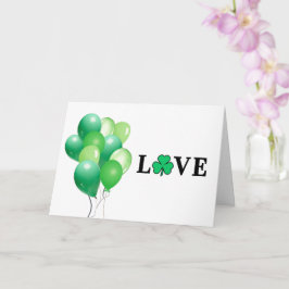 Tarjeta Amor Irlanda Globo Verde Moderno Elegante