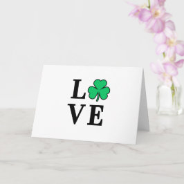 Tarjeta AMOR Irlanda Trébol Shamrock Mínimo Todo Propósito