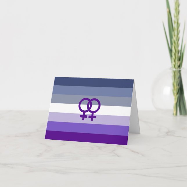 Tarjeta Amor Lésbico Butch Orgullo WLW (Anverso)
