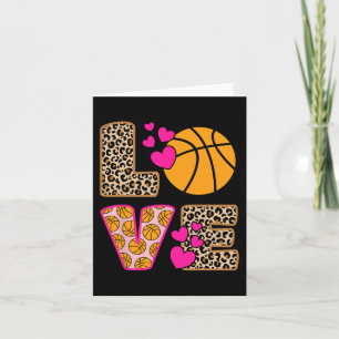 Tarjeta Amor lindo Baloncesto Leopardo Mujeres Chicas Bas