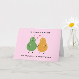 Tarjeta Amor lindo Gran Pear Pareja Aniversario Amo