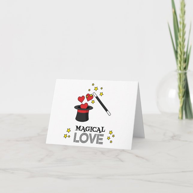 Tarjeta Amor Mágico - Negro (Anverso)