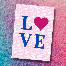Tarjeta AMOR mamá madre moderna elegante te amamos mamá