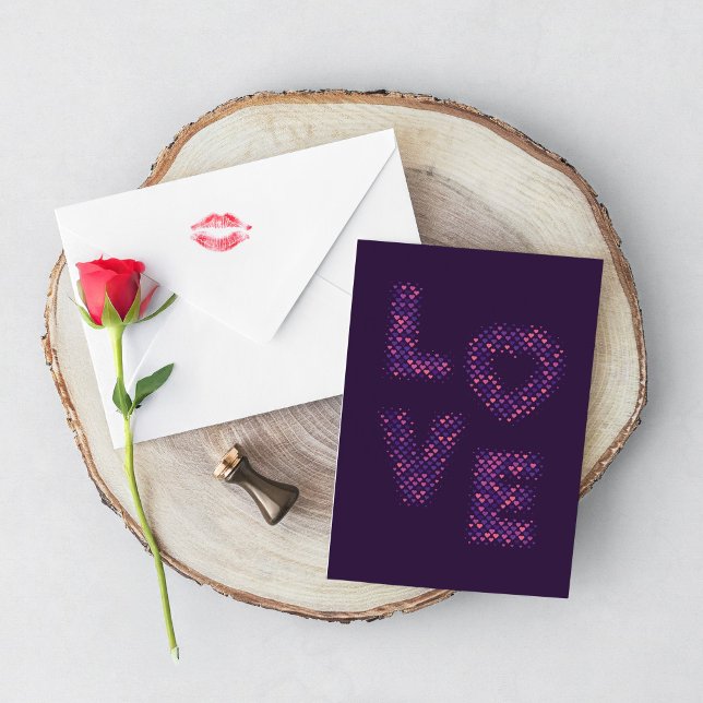 Tarjeta Amor morado. (Subido por el creador)