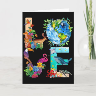 Tarjeta Amor Mundo Día de la Tierra 2022 Planeta Ambiental