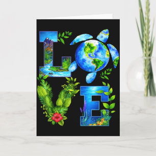 Tarjeta Amor Mundo Día de la Tierra Planeta Aniversario Ti