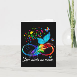 Tarjeta Amor No Necesita Palabras Autismo Niños Mamá Apoya