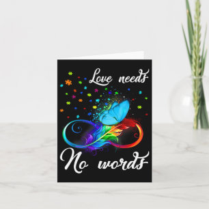 Tarjeta Amor No Necesita Palabras Autismo Sensibilización