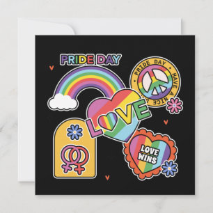Tarjeta Amor. Orgullo LGBT+. Día del Orgullo. Amor Arcoíri