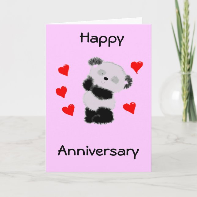 Tarjeta Amor panda (Anverso)