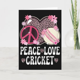 Tarjeta Amor Paz Cricket Amante Estampado Leopardo Mujeres
