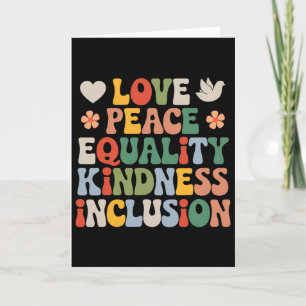Tarjeta Amor Paz Diversidad Inclusión Igualdad Hist Black