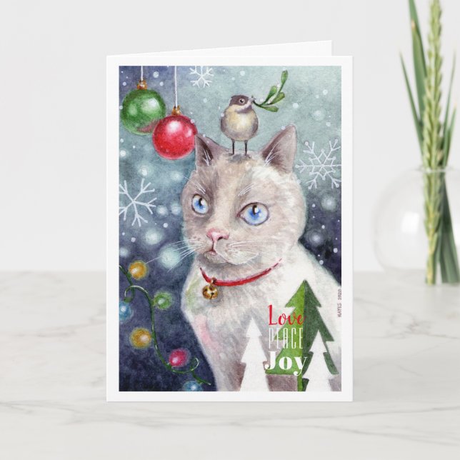 Tarjeta Amor, paz y alegría (Anverso)