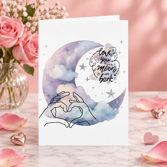 Tarjeta Amor Personalizado Te Quiero Hasta la Luna y de Re (Subido por el creador)