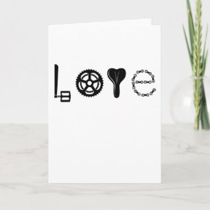 TARJETA AMOR POR BICICLETAS DE CARRERAS PIEZAS DE BICICLET