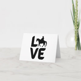 Tarjeta Amor por el caballo occidental como O BLANK
